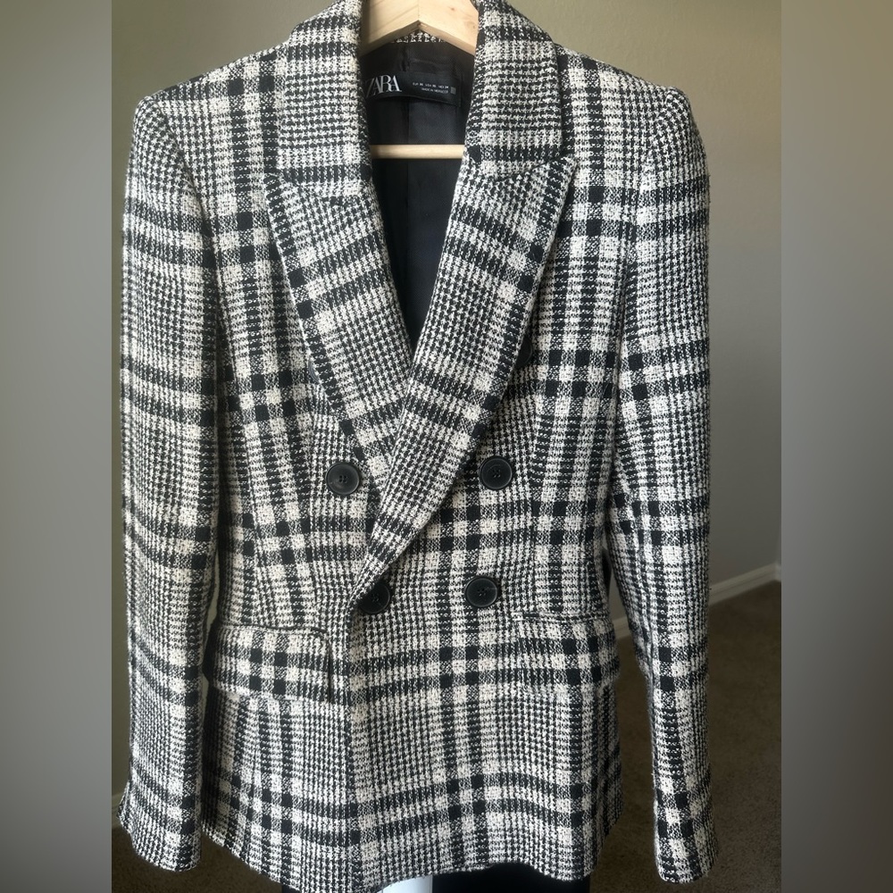 Zara Plaid Blazer